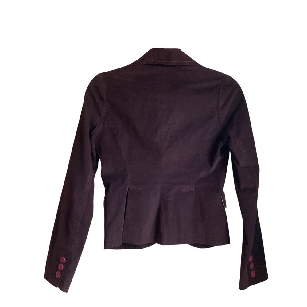 Penguin XS or 0 women Corduroy blazer/jacket Burgundy Preppy Old Money Y2K - Picture 2 of 10